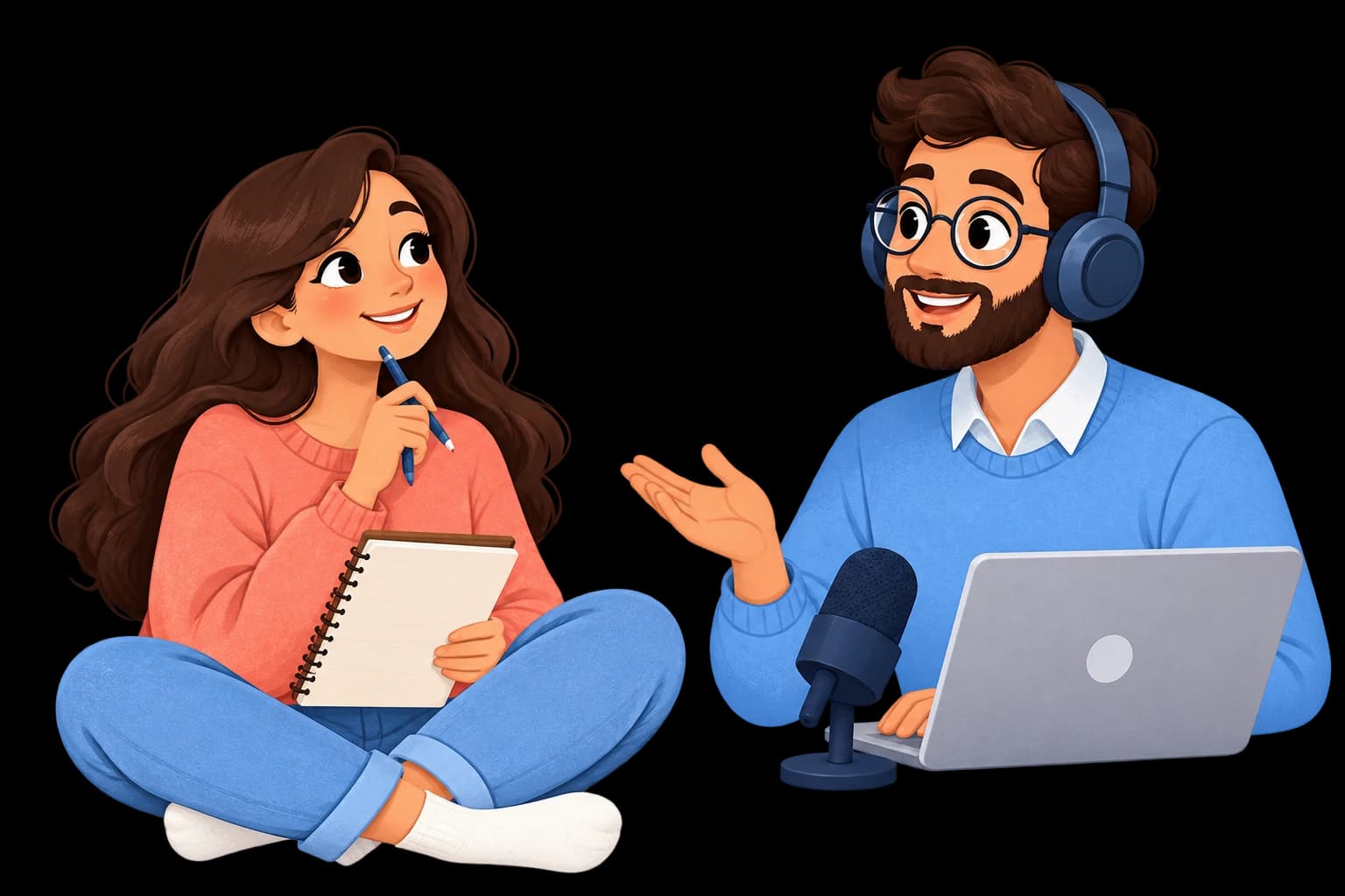 Candidate asking an interview coach for guidance