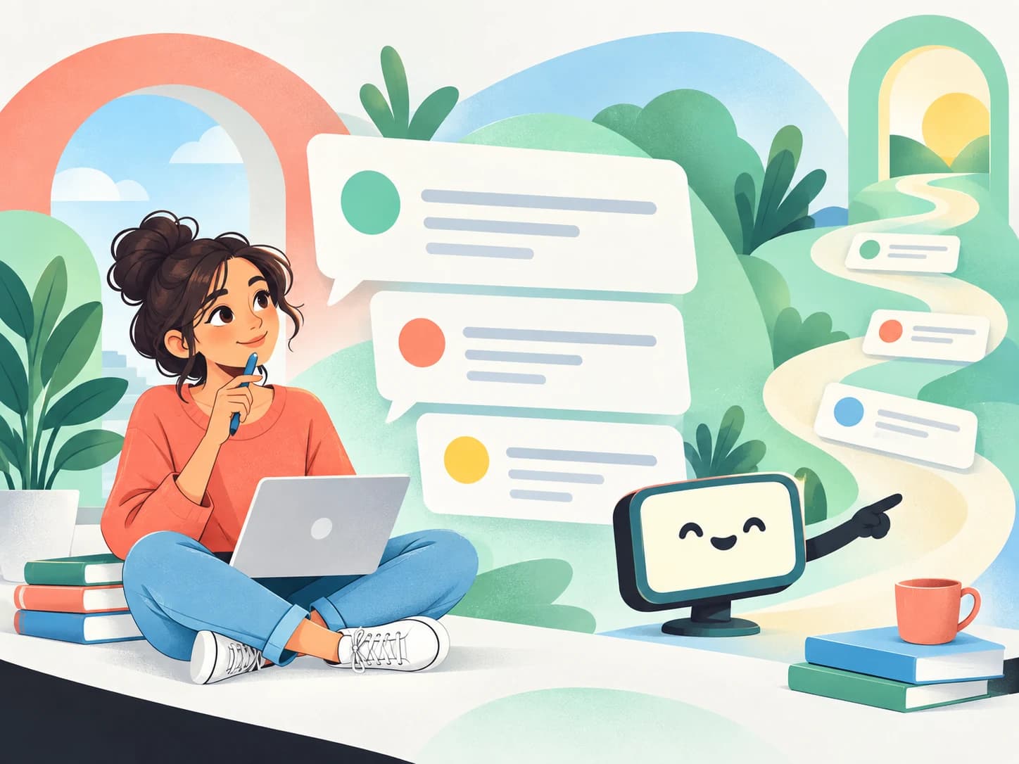 FAQ cartoon illustration
